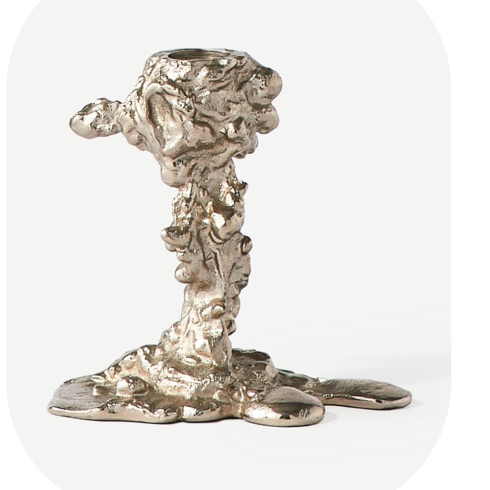 Pascal Smelik for POLSPOTTEN Drip Candle Holder - S - Silver **NWT
